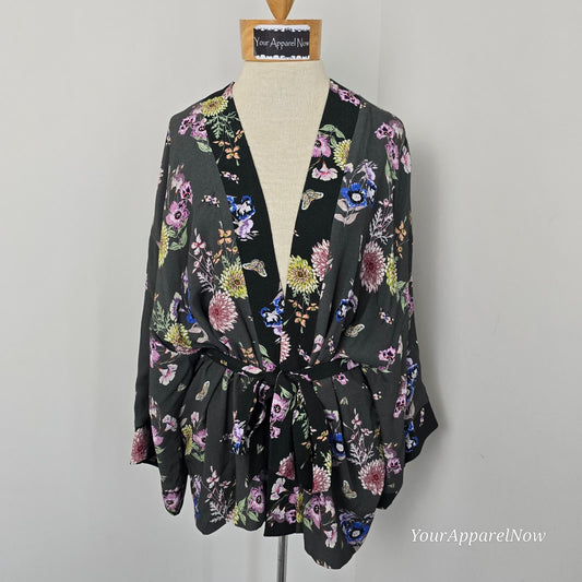 Anthropologie X RACHEL Roberta Floral Jacket Kimono Sz OneSize (663)
