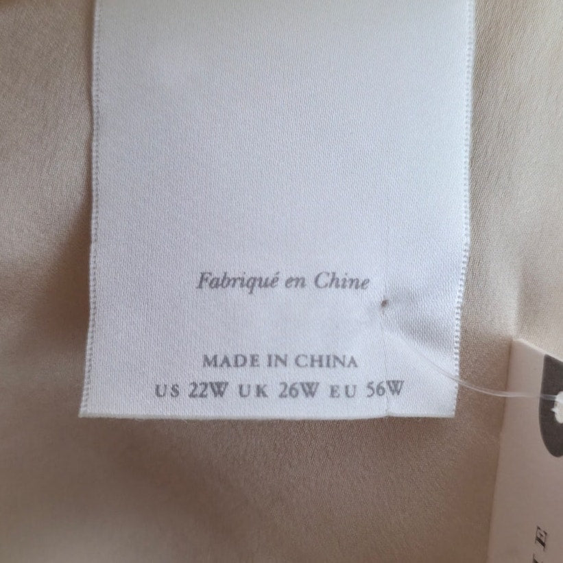 BHLDN Rish Haleh Flutter-Sleeve Lace V-Neck Fit & Flare Wedding Gown 22W NWT