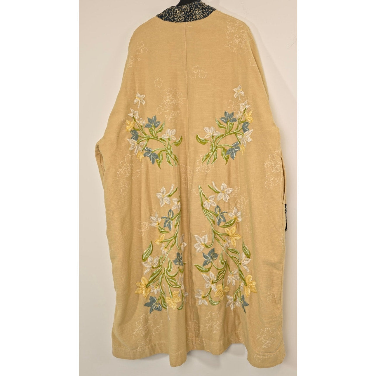 Free People Henlow Embroidered Relaxed Oversized Duster Jacket Sz XS/Small