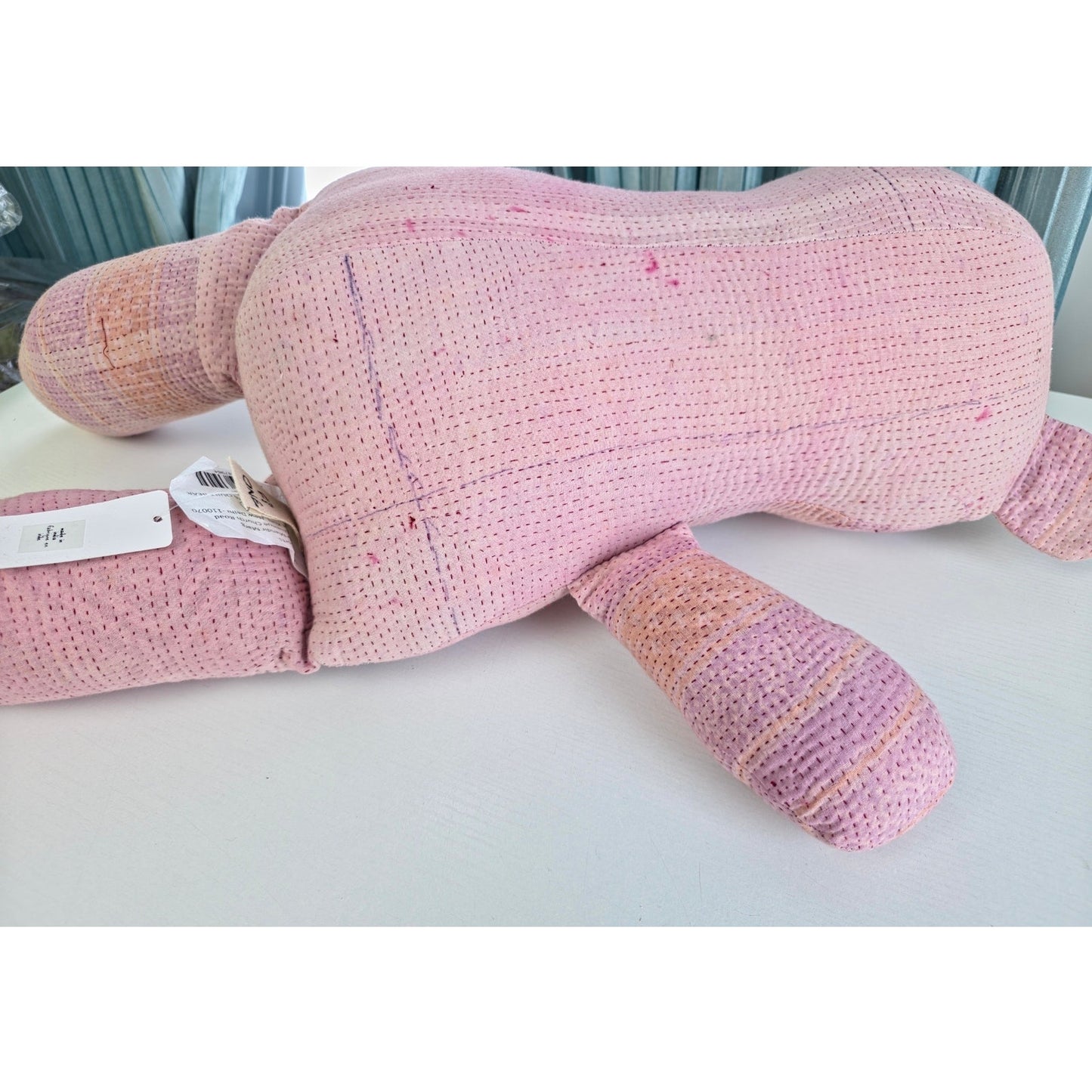 Free People Pink hues Vintage Kantha Quilt Bear
