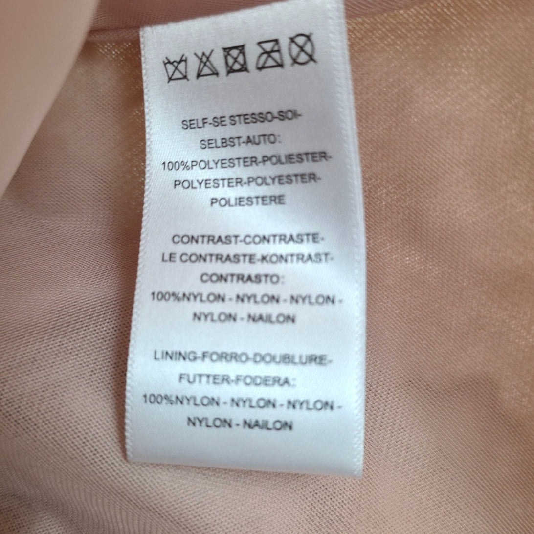 Helsi Gold Watercolor Irina Long-Sleeve High Neck Embellished Mini Dress sz XS