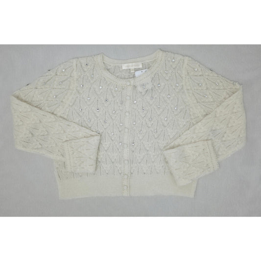 Loveshackfancy Calico Embellished Pointelle Cardigan Sz Small NWT