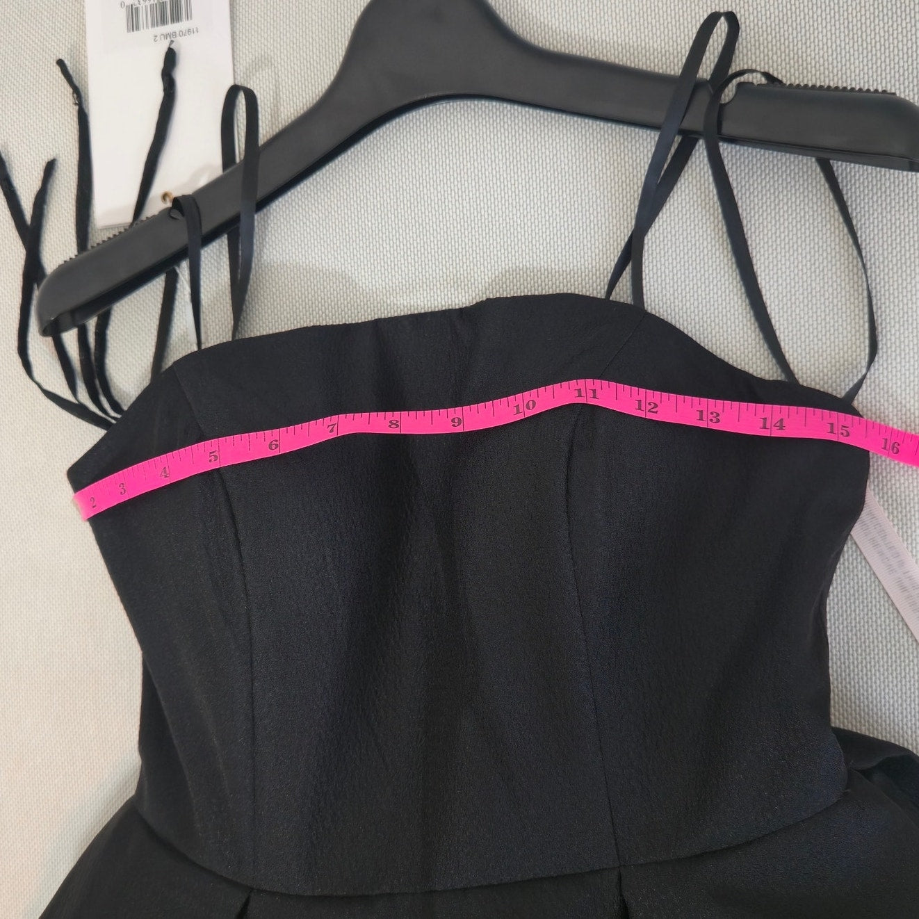 Mac Duggal Black Floral Brocade Bottom Strapless Maxi Dress Sz 2