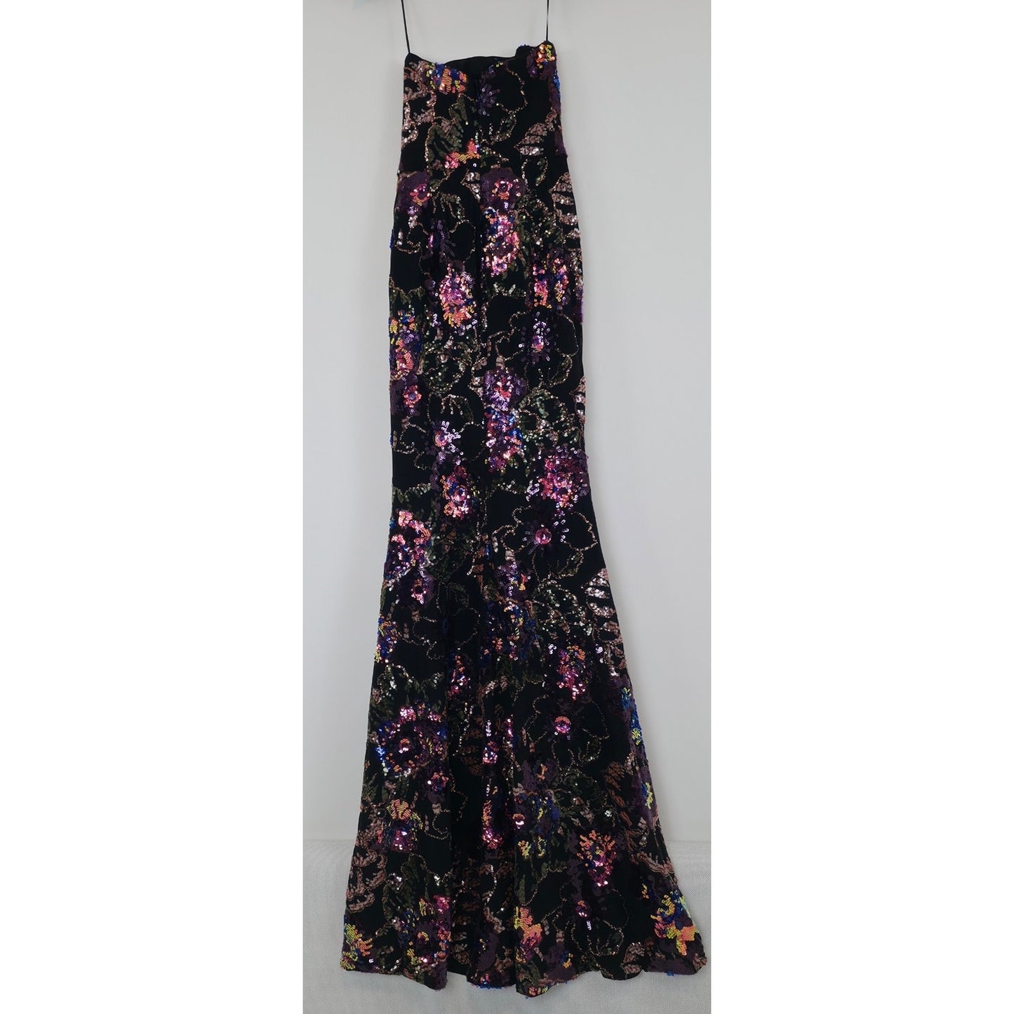 Helsi Helen Strapless Floral Stretch Sequin Mermaid Maxi Dress Sz Small NWT
