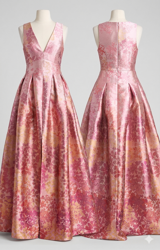 SACHIN BABI Pink Light Sunset Hydrangea Brooke Gown Dress Sz 10 NWT