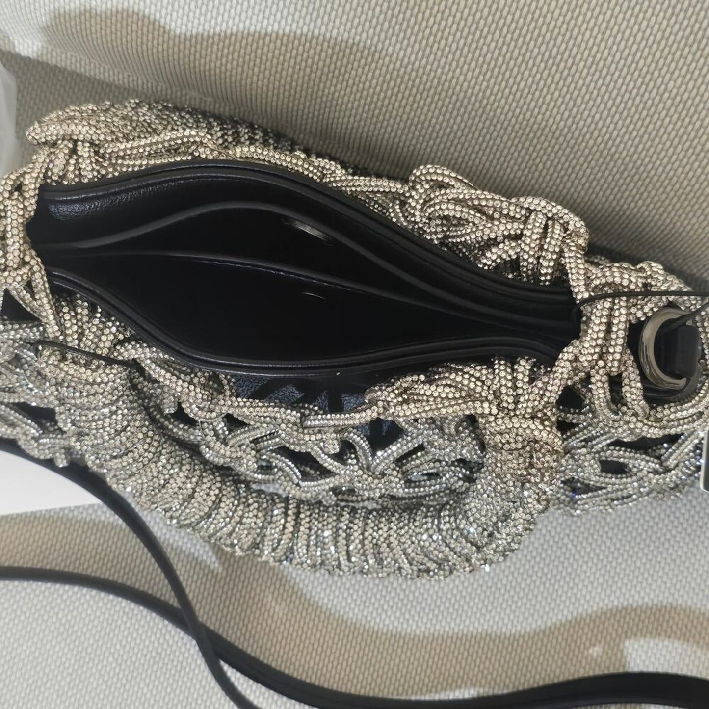 ROCKNOT THE TRANSFORMER Crystal Insert Black Bag and Crossbody