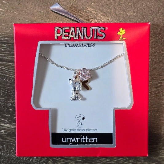 Peanuts 14K Gold Flash Plated Necklace "R" Letter