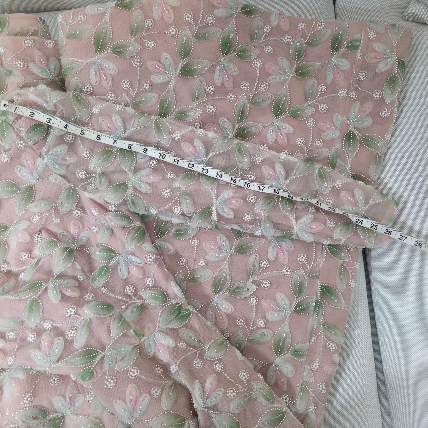 Helsi Tessa Long-Sleeve Appliqué A-Line Maxi Dress Sz XL