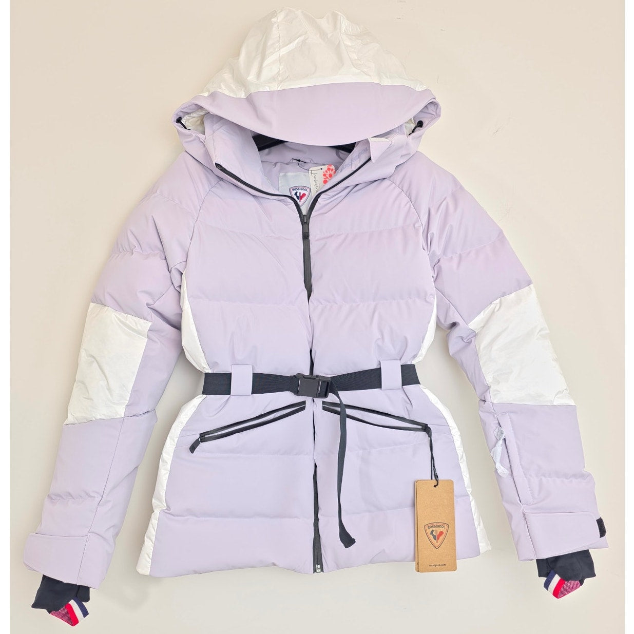 Rossignol Galactic Lilac Women's Ciastel Down Mix Ski Nylon Jacket Sz Small NWT