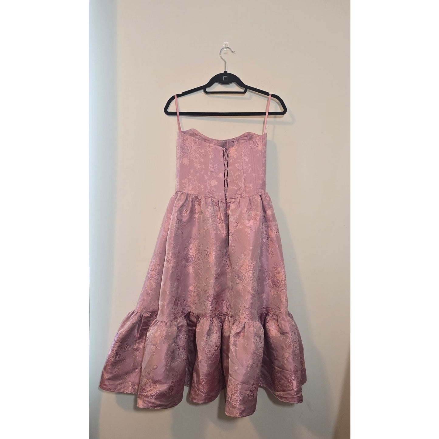 V. Chapman Orchid Haze Brocade Corset Midi Dress Size 8 NWT - Wedding/Bridal