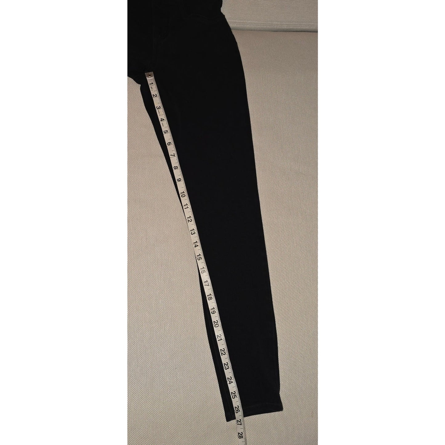 SPANX Black Jeggings Skinny Cotton Blend Elastic Waist Pants Sz Small (718)