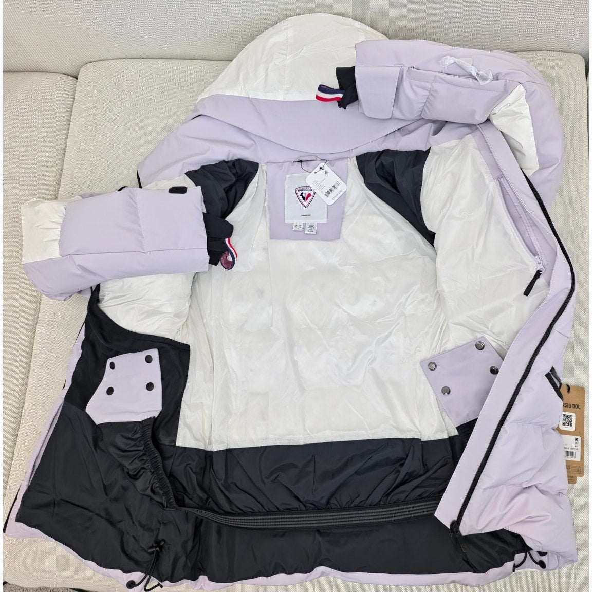 Rossignol Galactic Lilac Women's Ciastel Down Mix Ski Nylon Jacket Sz Small NWT