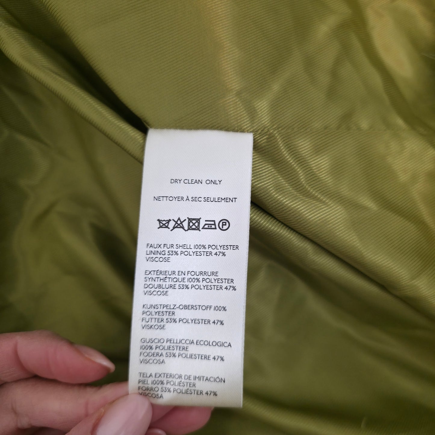 FREE PEOPLE Pistacho Soft Shoreditch Faux Fur Maxi Topcoat Sz Small NWT