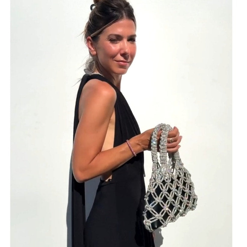 ROCKNOT THE TRANSFORMER Crystal Insert Black Bag and Crossbody