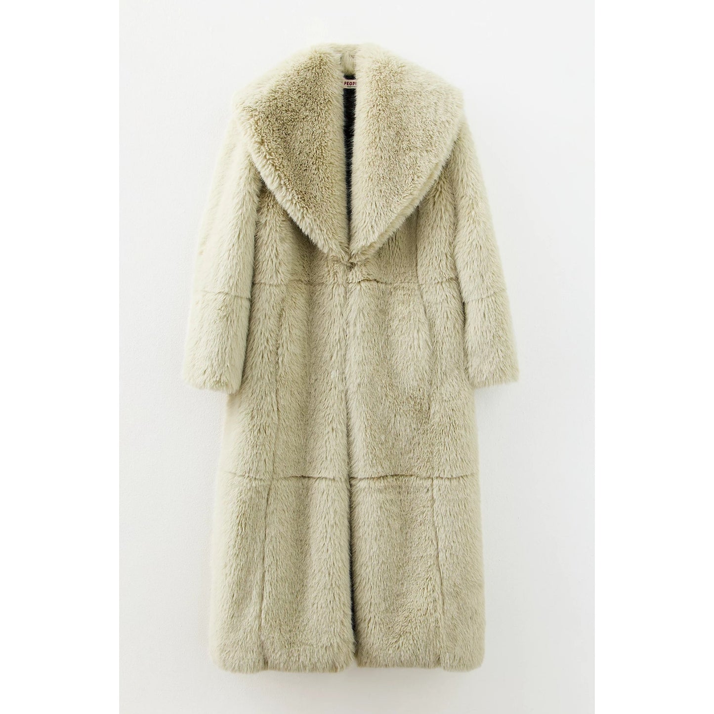 FREE PEOPLE Pistacho Soft Shoreditch Faux Fur Maxi Topcoat Sz Small NWT