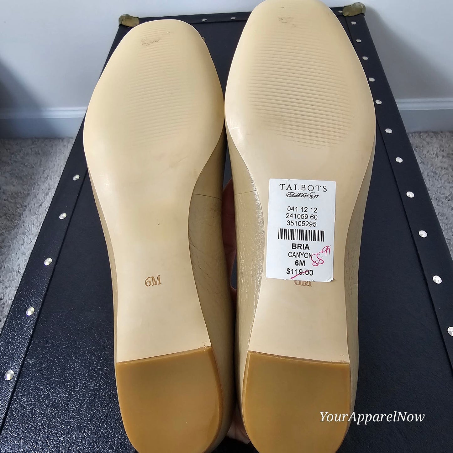 TALBOTS Beige Bria Canyon Flat Ballet Shoes Sz 6M