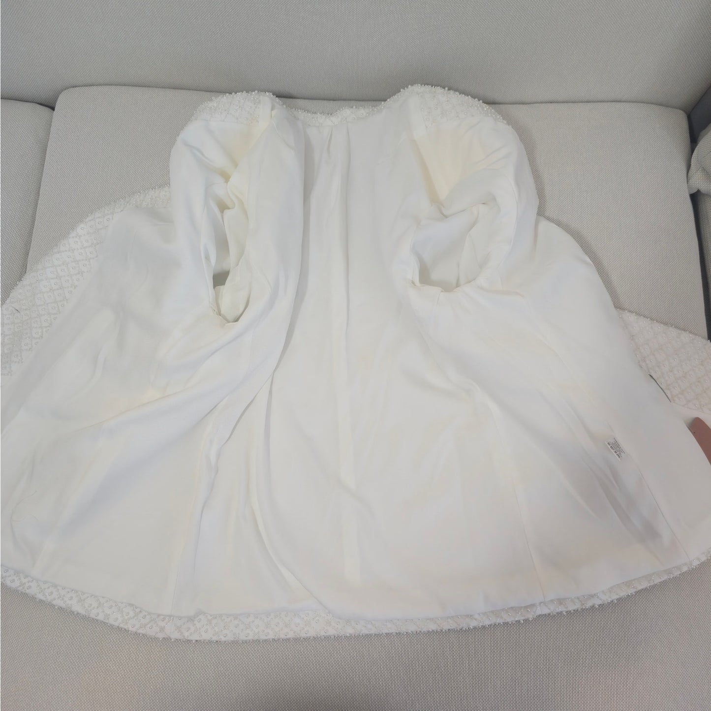 Morpine Fashion White Hypnotized Pearl Crystal Jacket Blazer Sz XL