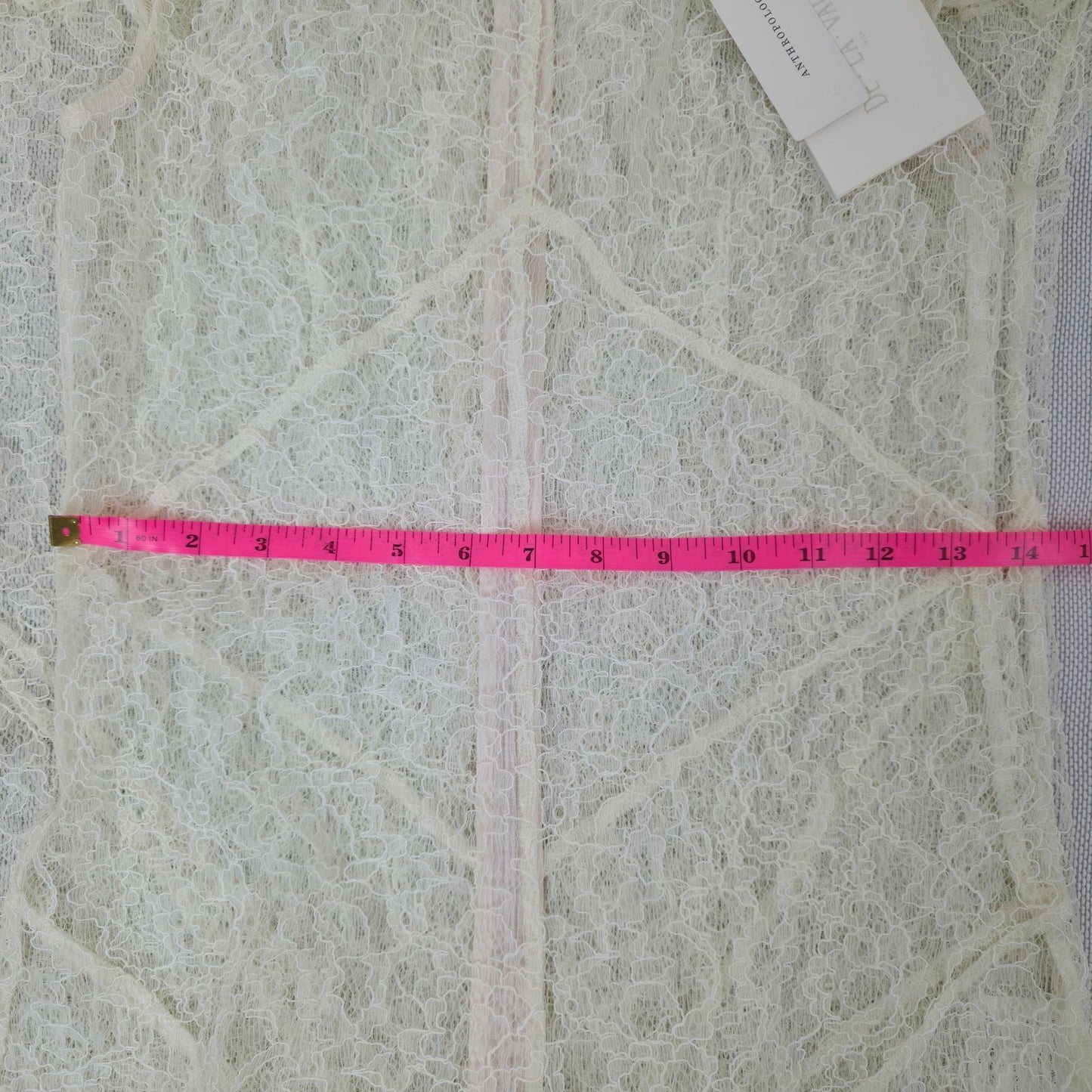 DE LA VALI Ivory Nephele Lace Fishtail Maxi Dress Ivory Sz US 4 NWT