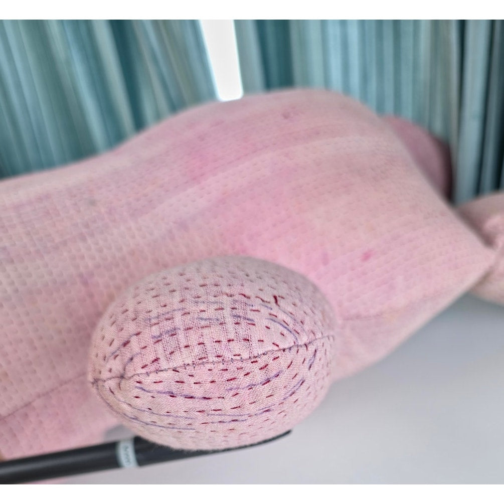 Free People Pink hues Vintage Kantha Quilt Bear