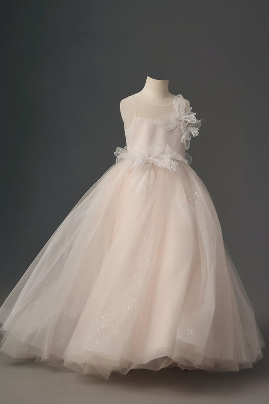 Princess Daliana 3D Floral Flower Girl Dress Sz 10