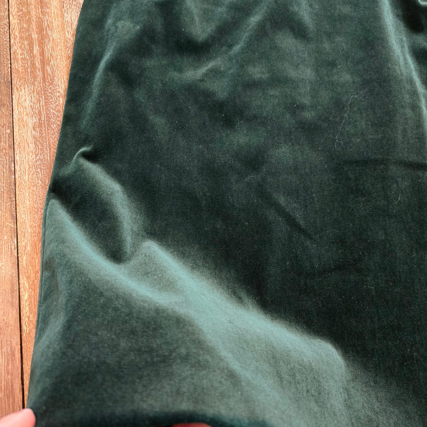 Laurel Vintage Green Velvet Pencil Skirt – High Rise, Lined, Size 34