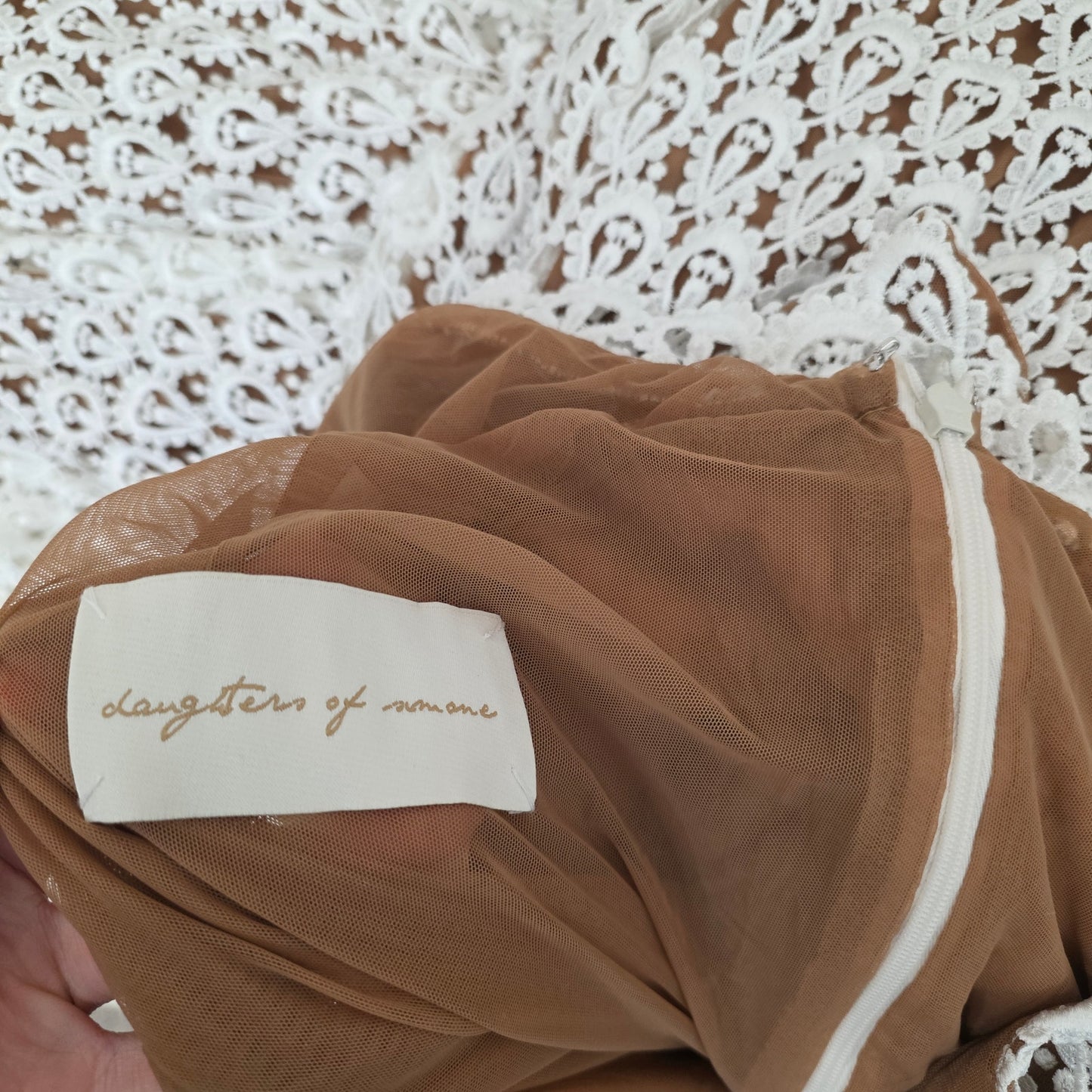 Daughters of Simone Ivory Hollis Lace Wedding Bridal Gown Open Back 4XL