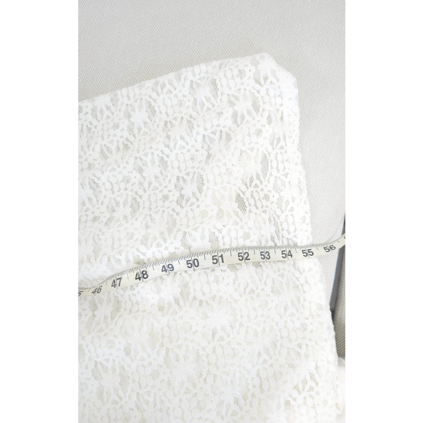 Only Hearts OFF White Sheer Lace Adorn Aline Maddalena Dianna Maxi Gown Sz M