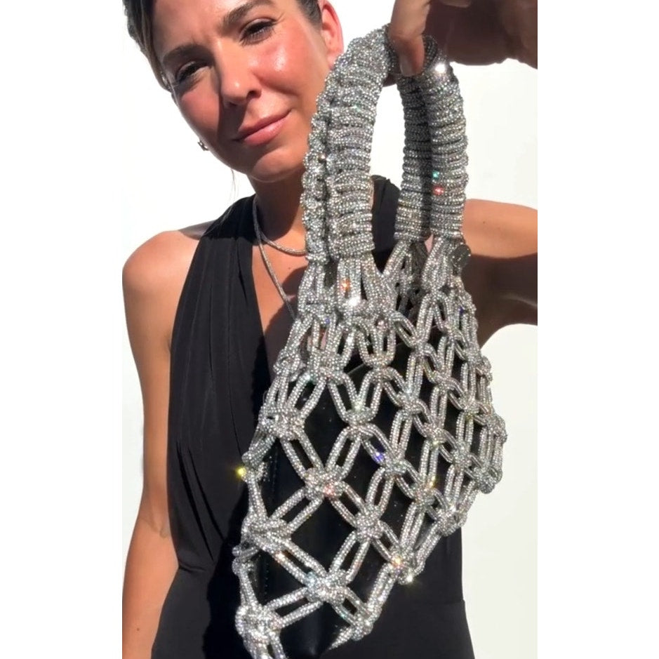 ROCKNOT THE TRANSFORMER Crystal Insert Black Bag and Crossbody