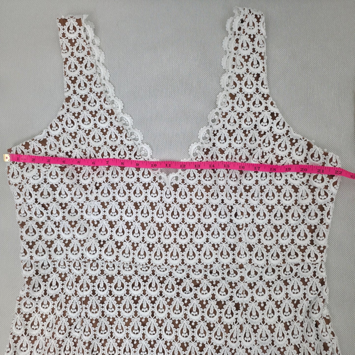 Daughters of Simone Nev Almond Crochet Lace Wedding Dress 4XL Anthro Boho Gown