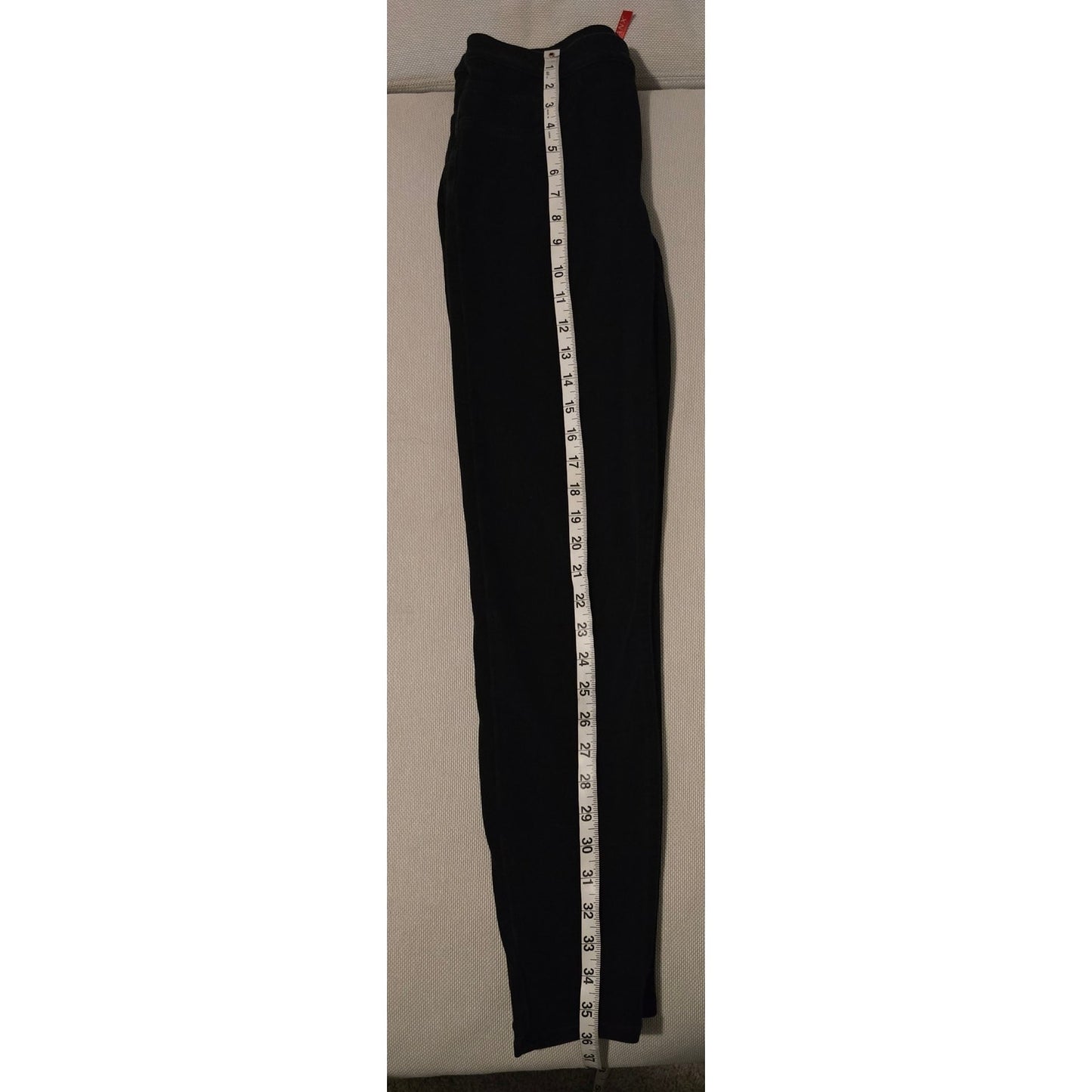 SPANX Black Jeggings Skinny Cotton Blend Elastic Waist Pants Sz Small (718)