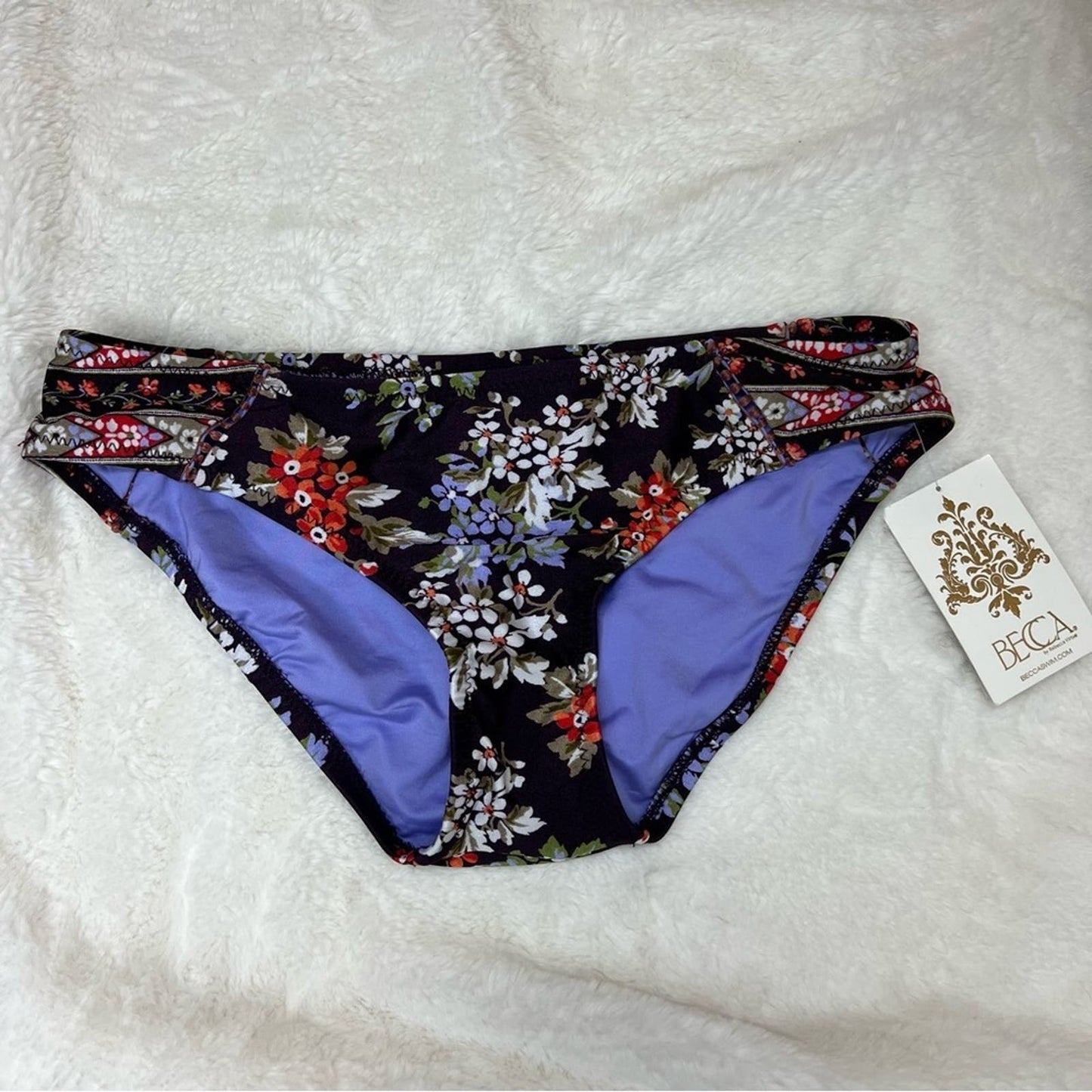 BECCA Multi-Color Swim Bottom Floral Cottage American Fit size Small (0152)
