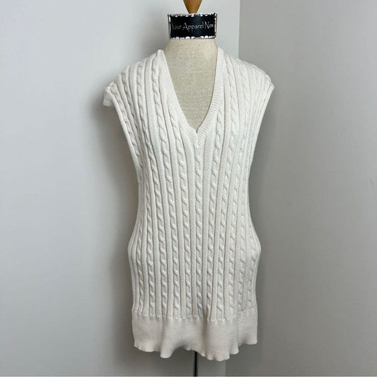 525 America V-Neck Cable Knit Sweater Vest size XS/S (107)