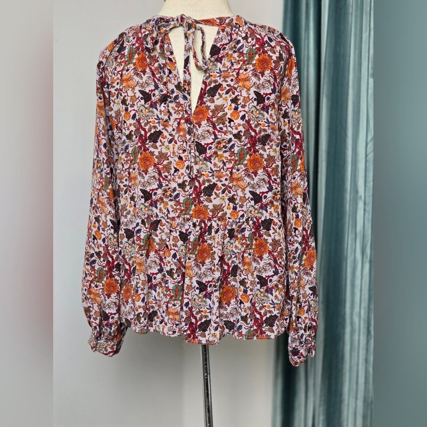 Madewell x Karen Walker Women's Floral Long Sleeve Blouse Sz xSmall